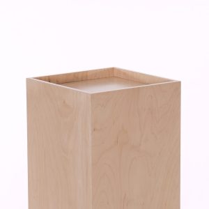 Recessed Top Natural Wood Pedestals