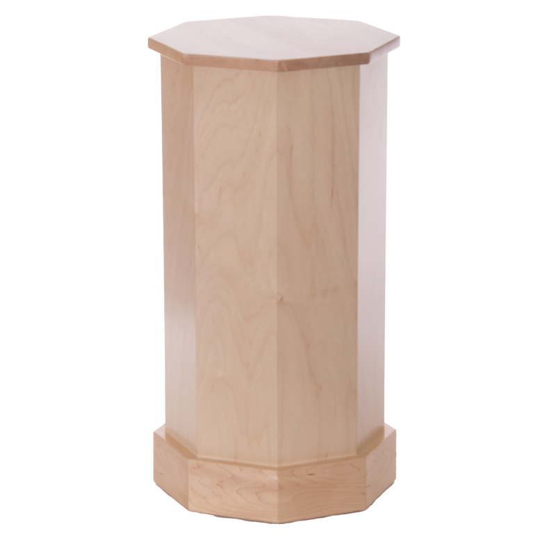 Traditional Natural Wood Octagon Pedestals