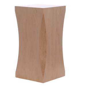 Wood Grain Scalloped Pedestals