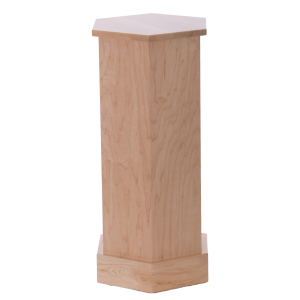Traditional Natural Wood Hexagon Pedestals