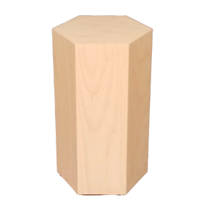 Natural Wood Modern Hexagon Pedestals