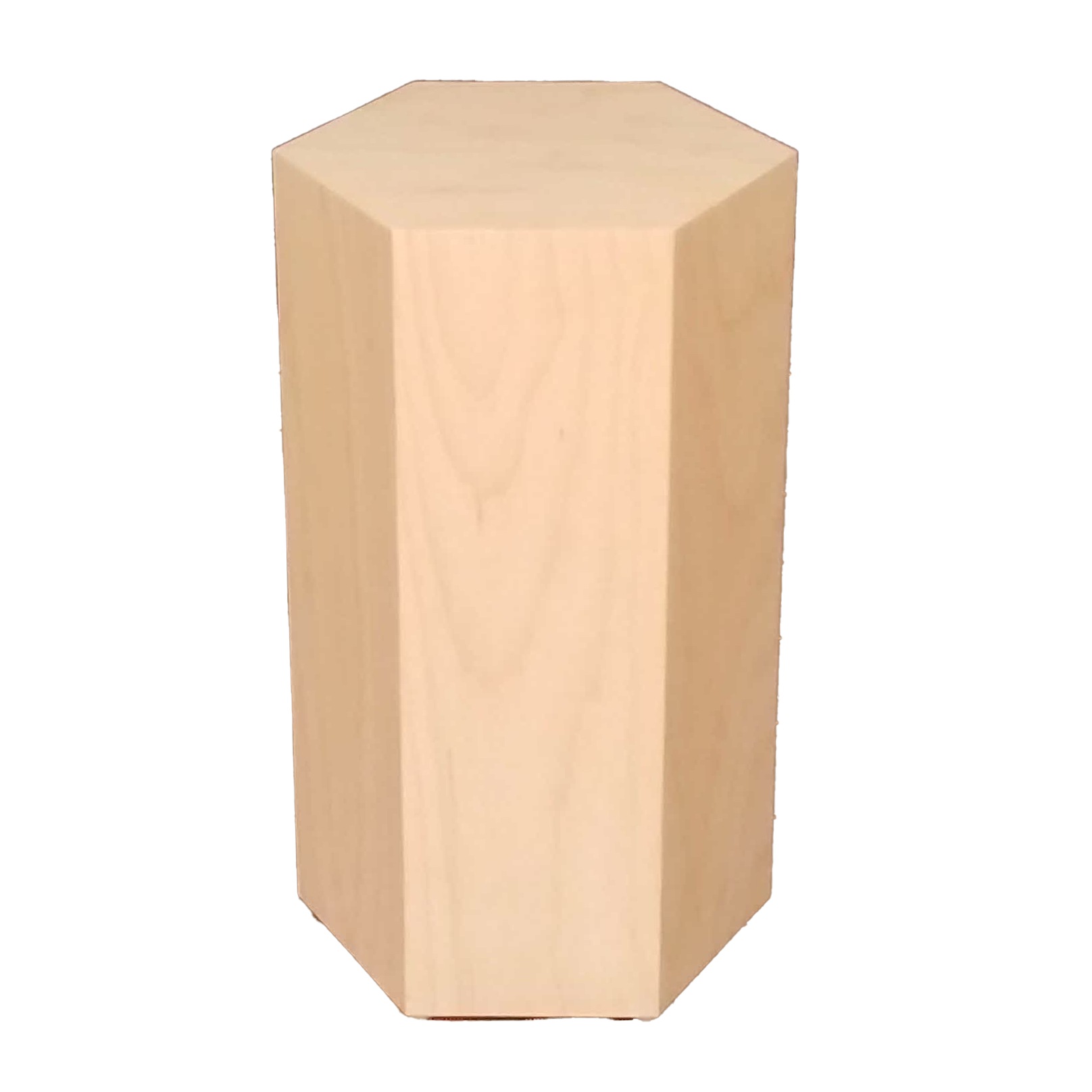 Natural Wood Modern Hexagon Pedestals