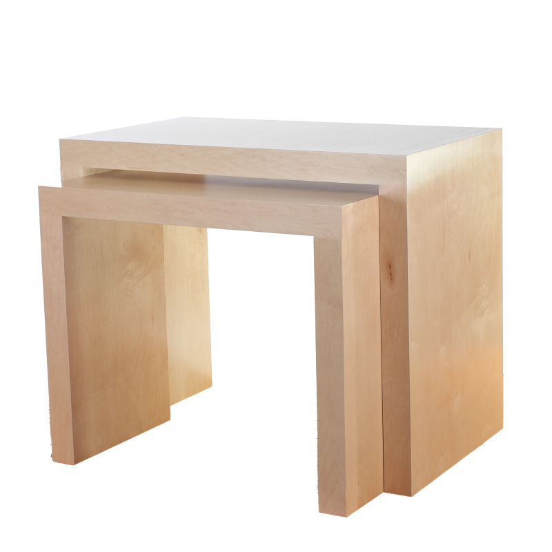 Natural Wood Parsons Tables