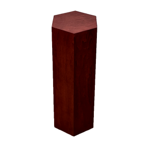 Stained Wood Modern Hexagon Pedestals
