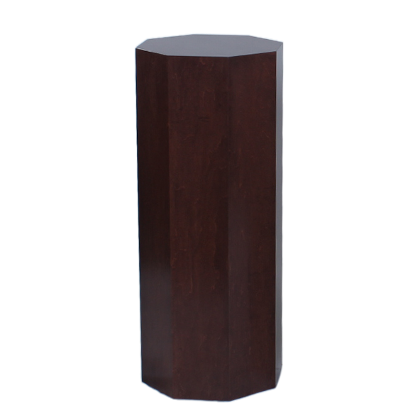 Modern Stained Wood Octagon Pedestal