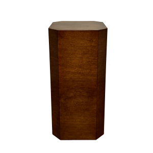 Stained Wood Polygon Pedestals