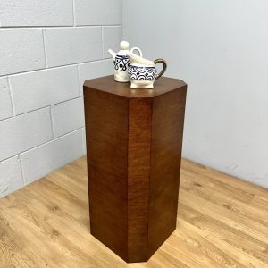 Stained Wood Polygon Pedestals