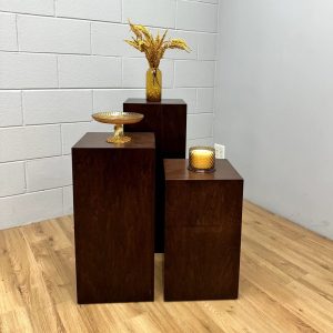 Natural Wood Rectangle Waterfall Display Set