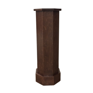 Traditional Stained Wood Octagon Pedestals