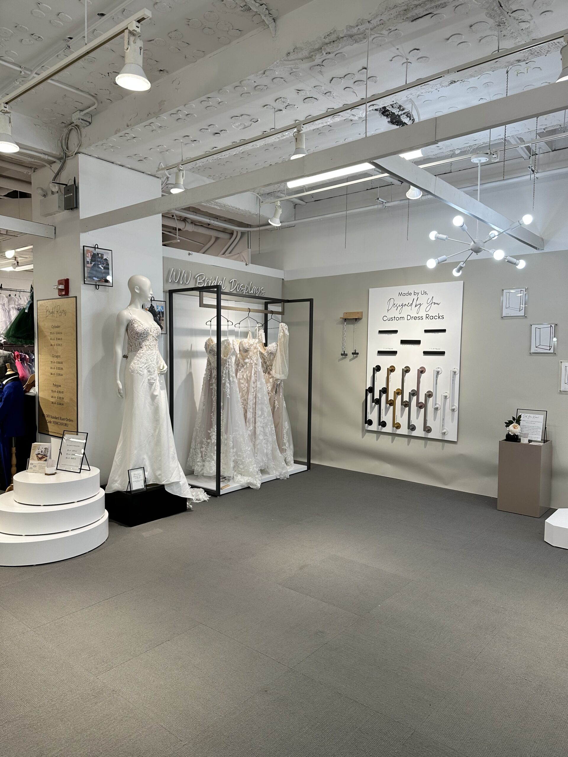 Modern Free Standing Metal Dress Racks - Image 3