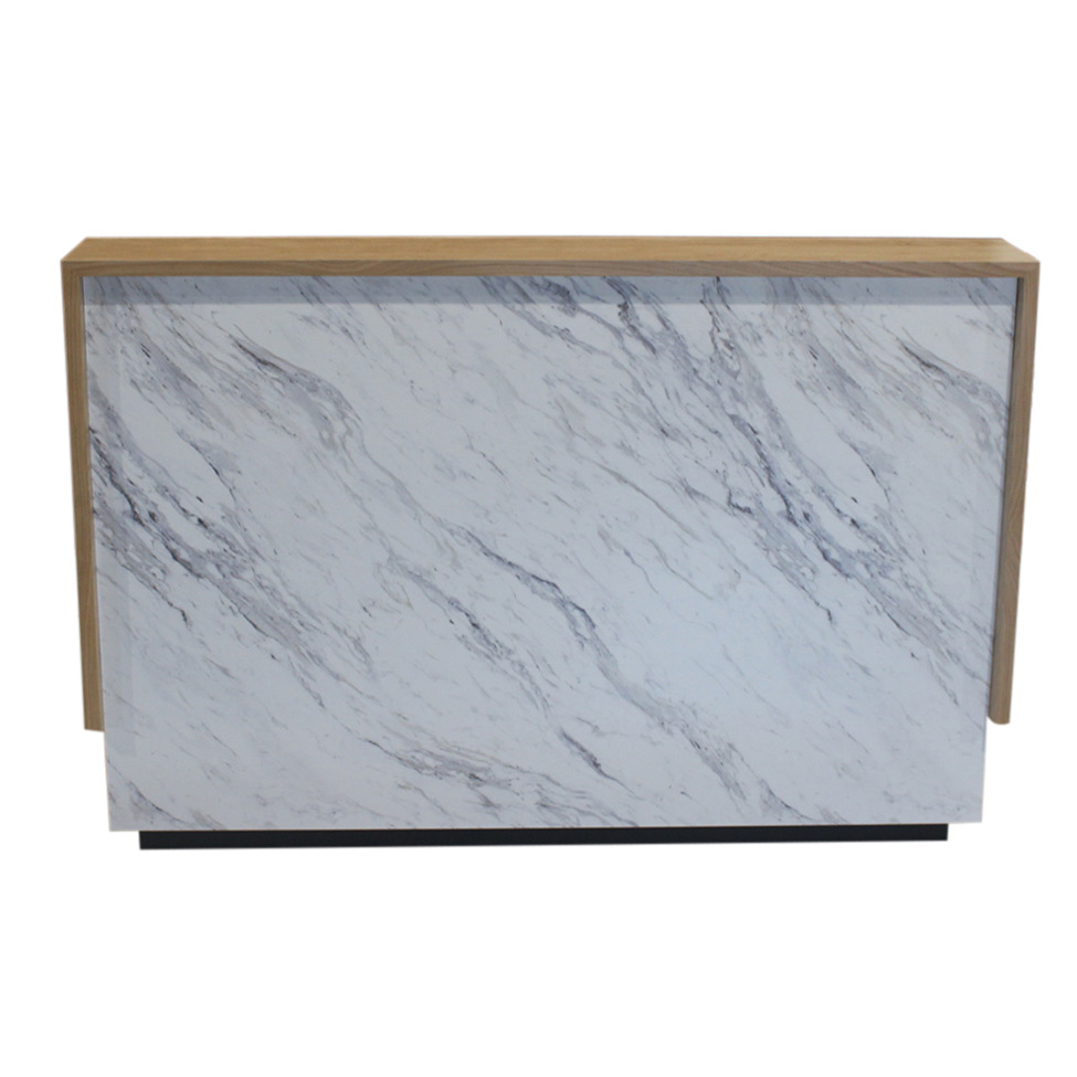 White Oak and Marble Reception - Image 4