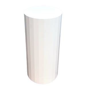White Deco Cylinder 12 x 25 H