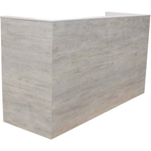 White Cement Reception Counter