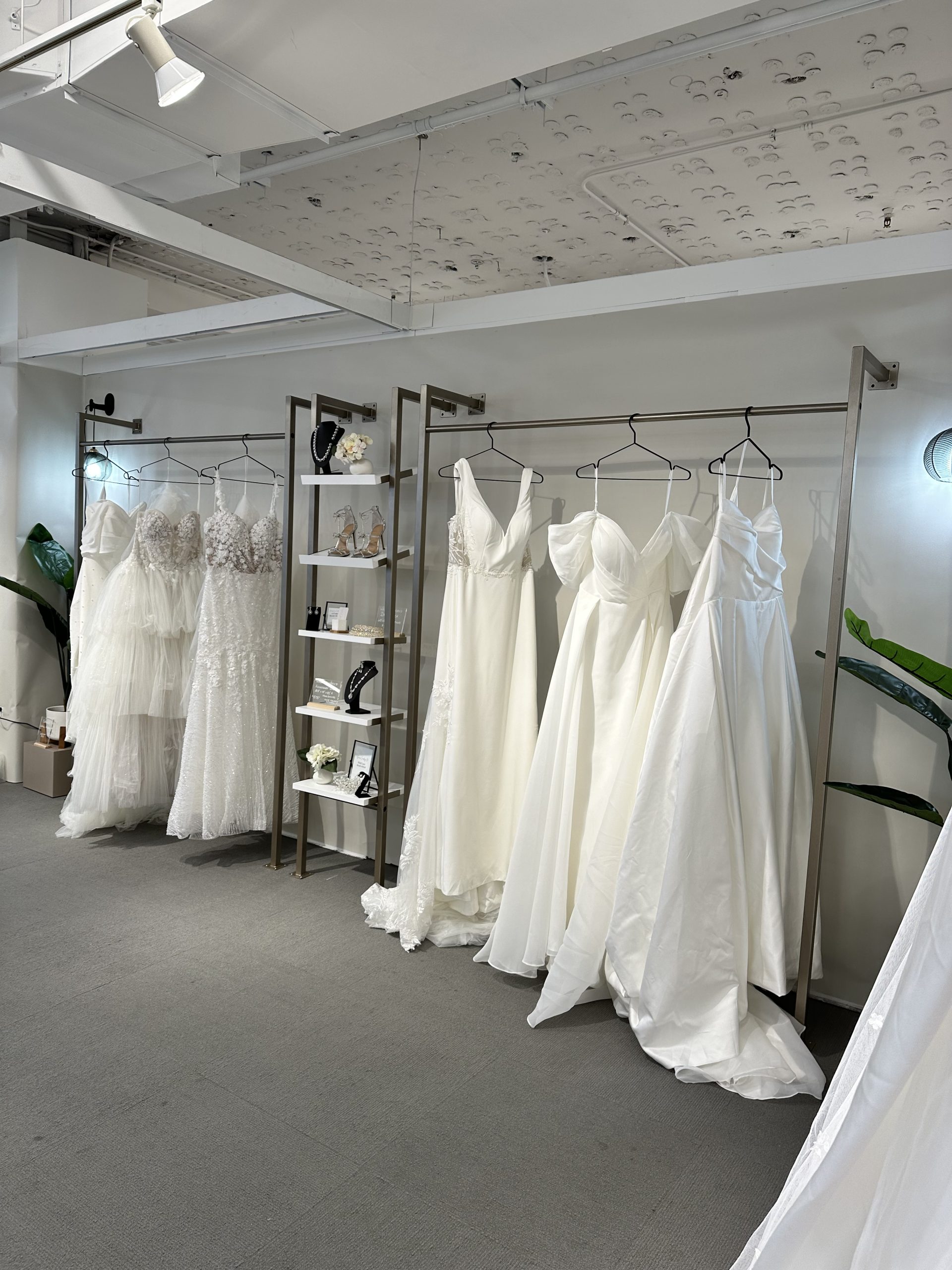 Modern Wall Anchored Dress Rack